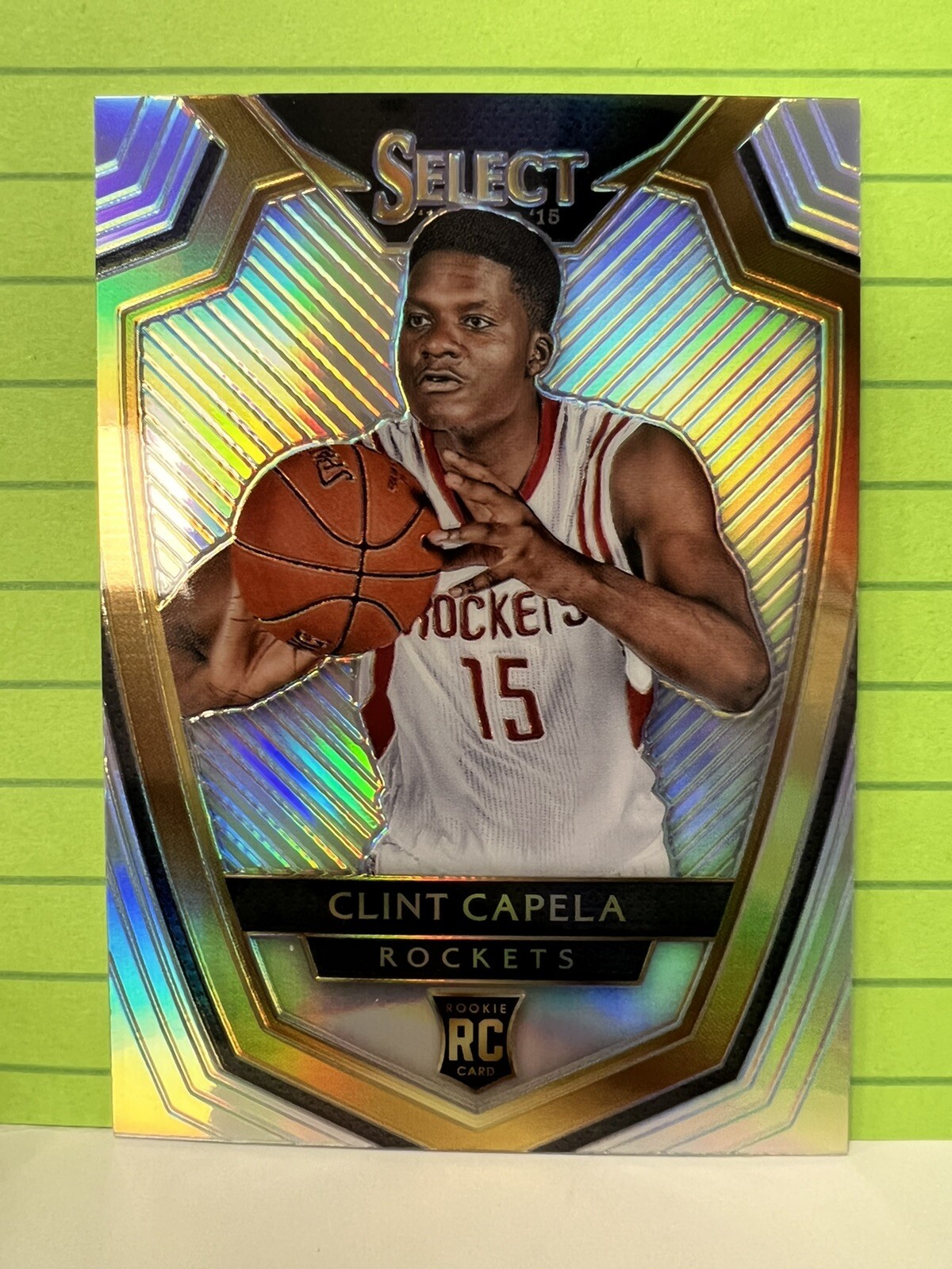 2014-15 Panini Select Premier Level Silver Prizm Clint Capela #187 Rookie RC #1