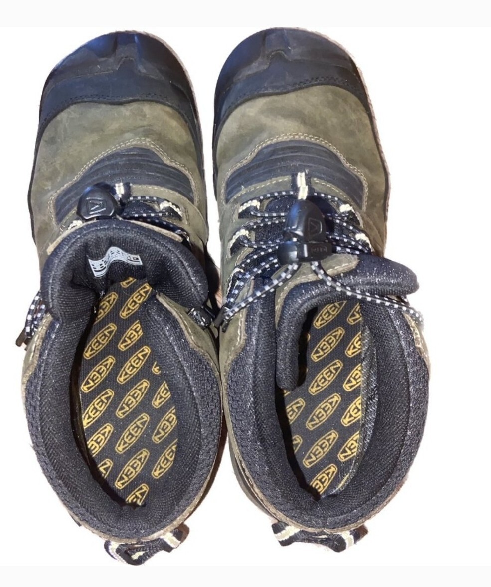 Keen Hiking Boots Men Size 7 Women Size8.5 Mid Top Green and  display picture 3