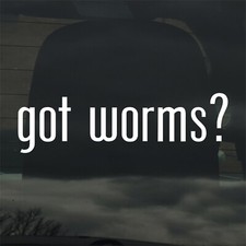 Got Worms Custom Vinyl Sticker Decal Fishing Bait Night Crawler