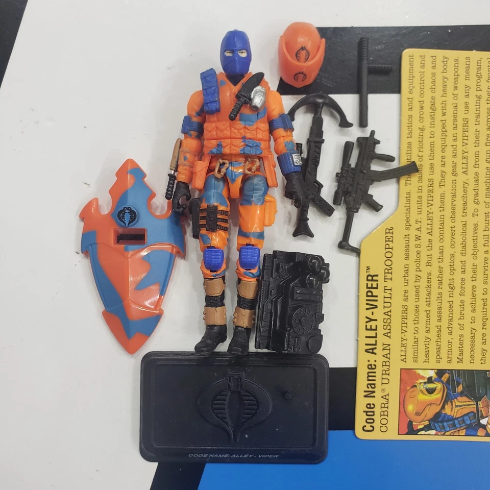 GI Joe 25TH Cobra Island ALLEY VIPER v11 DOCI Completo con Tarjeta de Archivo Exclusivo POC Foto 2 de 2