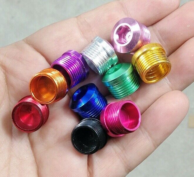 Aluminium Bicycle dust proof Screws MTB Road Bike flat pedal End