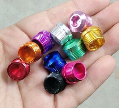 Aluminium Bicycle dust proof Screws MTB Road Bike flat pedal End