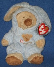 PJ BEAR BLUE SMALL - BABY TY - MINT with MINT TAGS