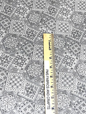 Dove Gray - Blazin' Bandana 100 cotton fabric by the yard 36 x 44 - Light Gray