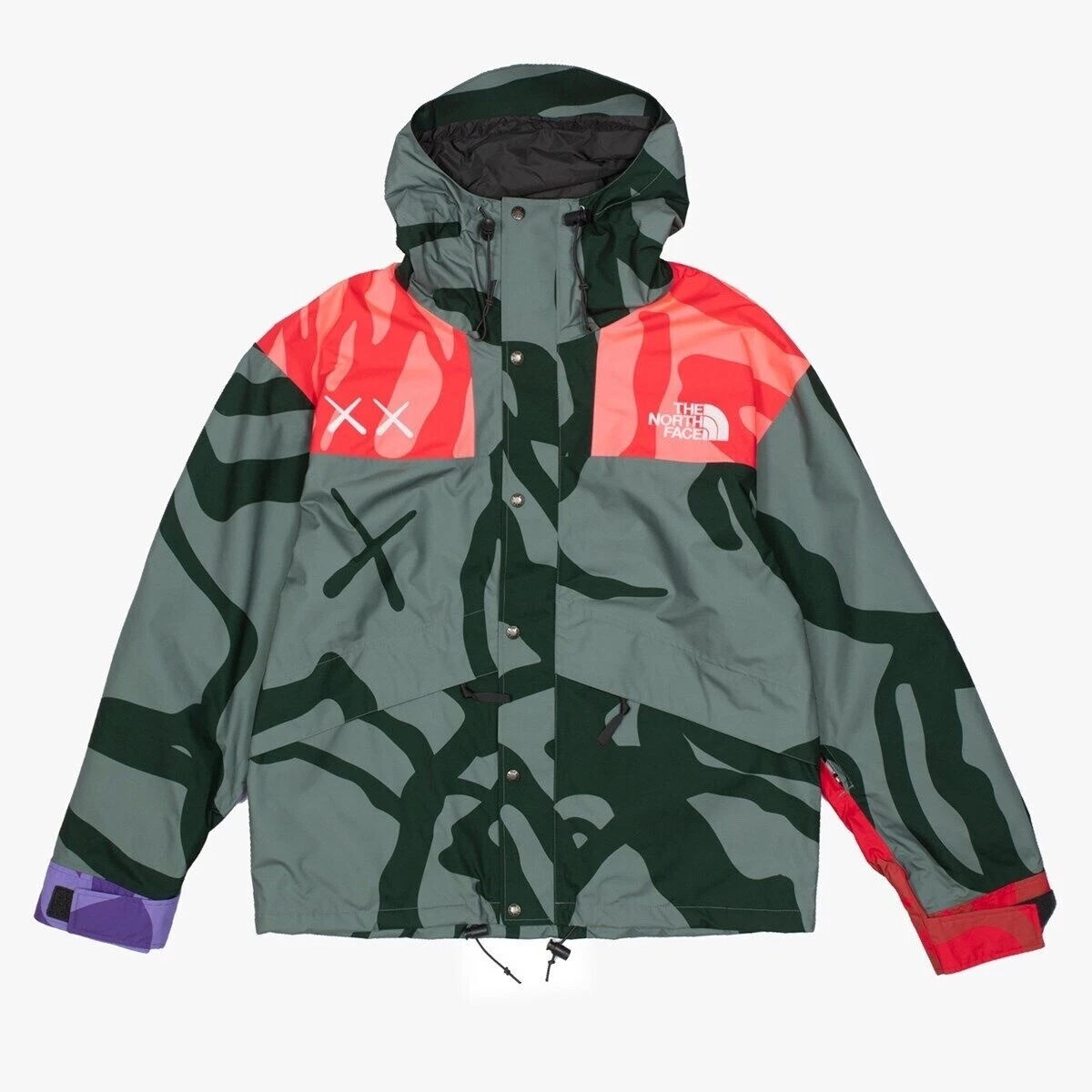🆕 KAWS X The North Face Retro 1986 Mountain Jacket Black Size