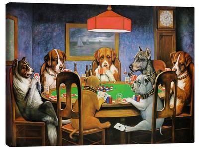 Leinwandbild A Friend in Need (Dogs Playing Poker), 1903 - C. Coolidge