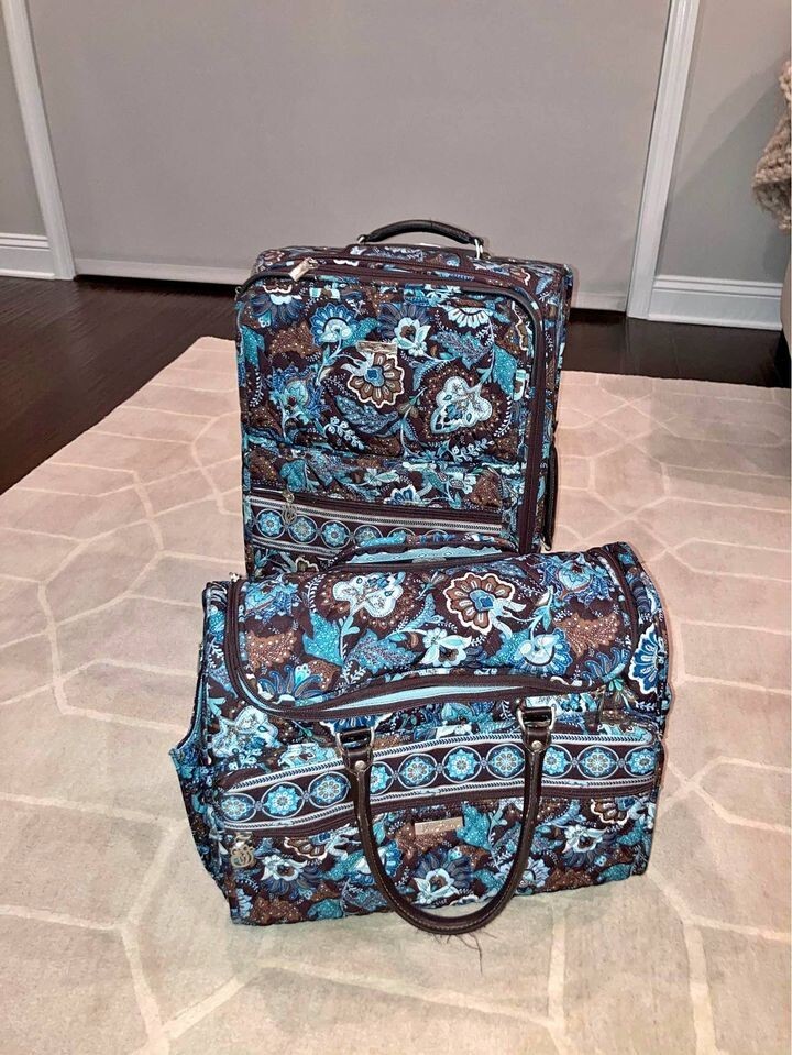 VERA BRADLEY JAVA BLUE LUGGAGE - image 1