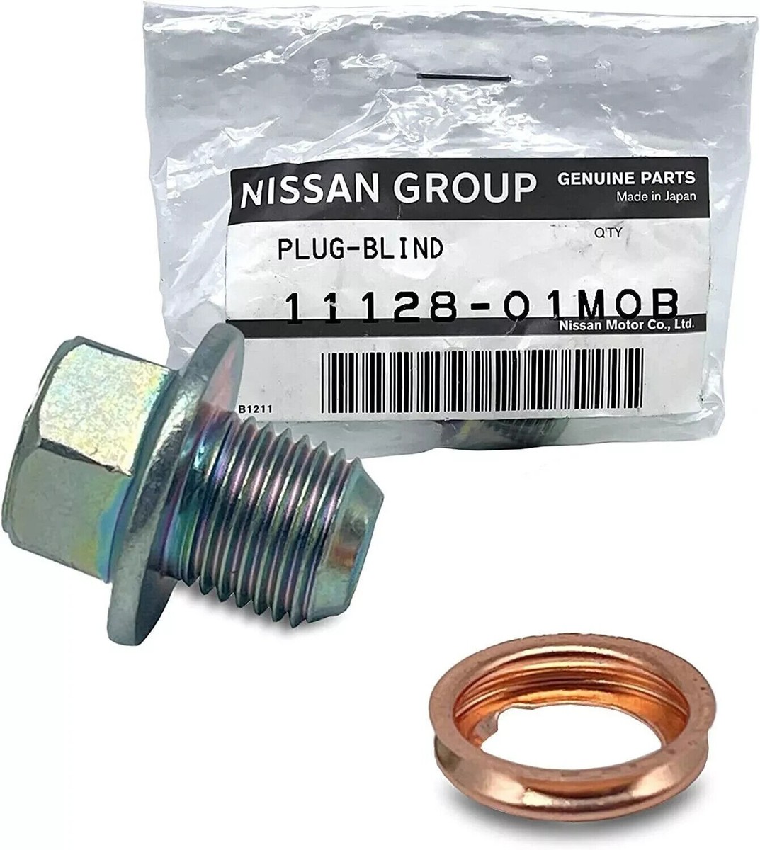 NISSAN Oil Pan Drain Plug & Washer 11128-01M0B 11026-JA00A Fit for