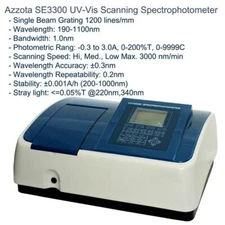 Azzota® SINGLE BEAM SCANNING STAND-ALONE UV-VIS SPECTROPHOTOMETER