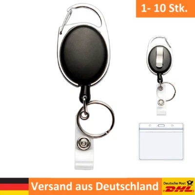 MARKENLOS Ausweis Kartenhalter Jojo Ausziehbar Schlüssel Schlüsselanhänger Schlüsselrolle