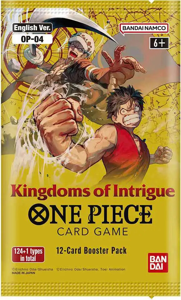 kingdoms of intrigue one piece card game One Piece: Trading Cards OP04 - Kingdom of Intrigue Booster Pack - Eng –  Showcase USA main image 0