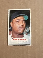 1965 Bazooka #18 Bob Chance Washington Senators RARE HAND CUT BASEBALL CARD