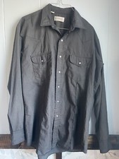 Sheplers Men s Gray Pearl Snap Western Shirt Size Small