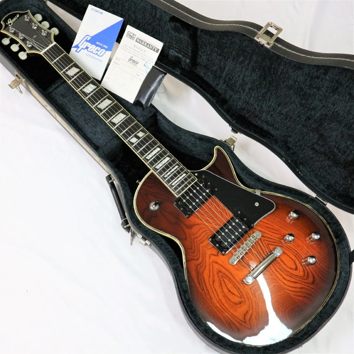Electric Guitar Greco LG-90 Ash Wood Top Made in Japan SN C021876 with Hard Case