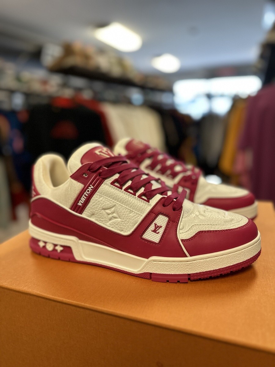 SIZE 9LV/10US LOUIS VUITTON BY VIRGIL LV MONOGRAM TRAINER FUCHSIA