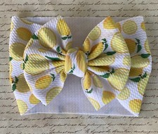 NWT Baby headwrap Lemon yellow Spandex Stretchy Headband