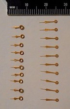 Gold Pocket Watch Hands 10 pairs 64N 17 1/2 m/m