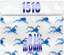 100 PACK BLUE SPIDERS 1510 Apple Zip Baggies 1.5X1.0" SPIDER