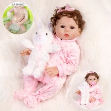 Realistic Reborn Girl Doll Full Body Silicone Vinyl Newborn Baby Dolls Xmas Gift