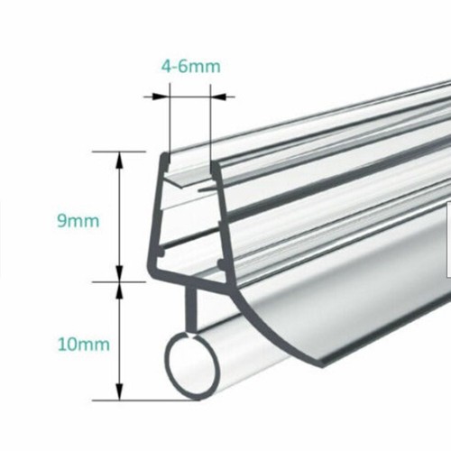Rubber Plastic Bath Shower Screen Door Seal Strip For 6/8/10/12mm Glass2pcs 50cm - Picture 16 of 28