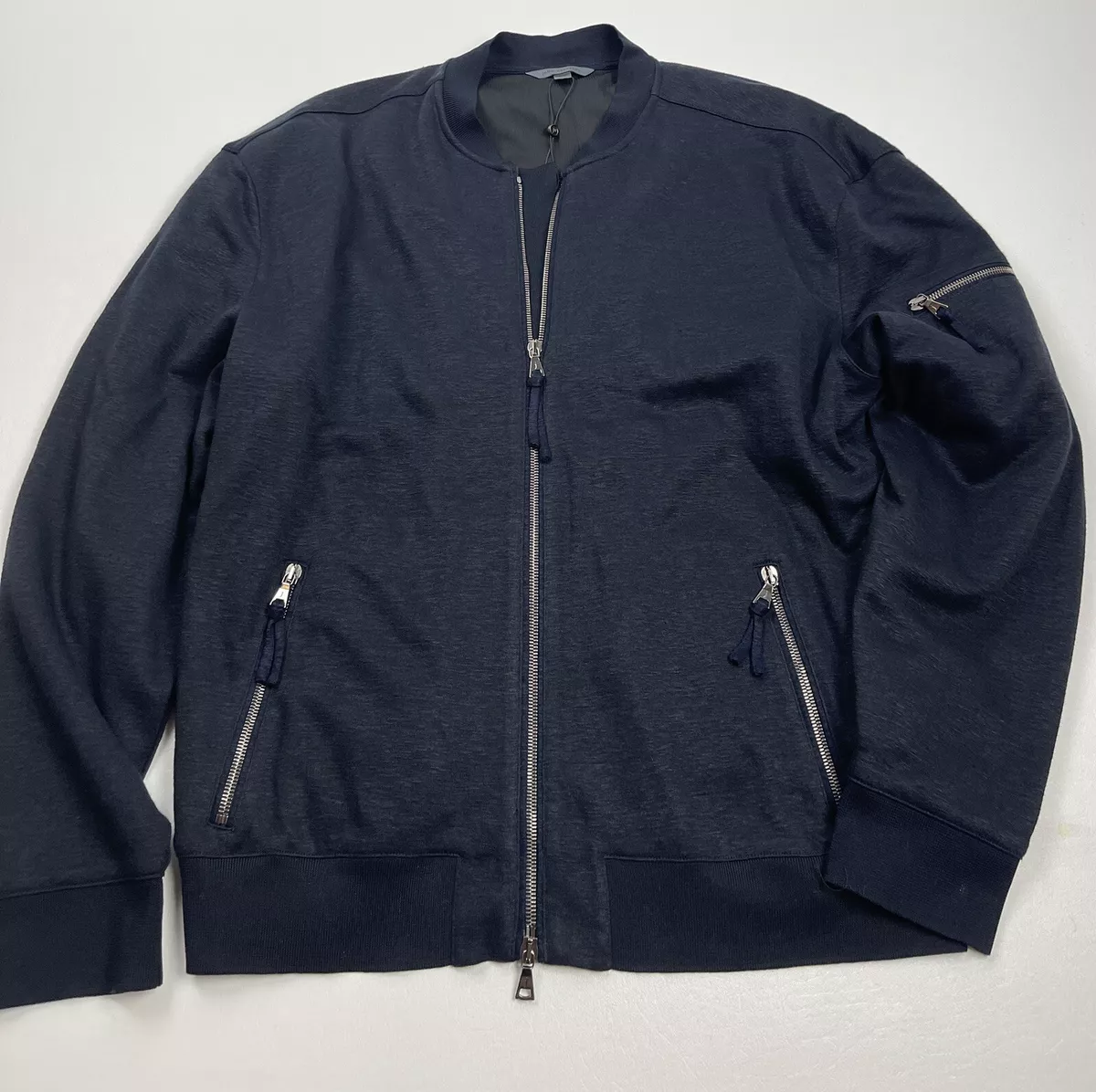 290 John Varvatos Collection Linen Blend Bomber Jacket Size L 495