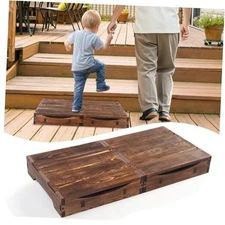  Heavy Duty Pine Platform Step Stool Holds up to 500Lbs, Wooden Wood High 