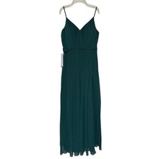 Azazie NWT Everest Bridesmaid Dress Sz 10  Pine Green Maxi Gown Wedding Holiday