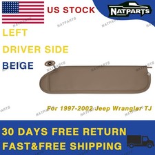 97-02 Jeep Wrangler Tj Left Driver Side Sun Visor Beige 5ep35 Lazae