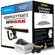 Anhängerkupplung abnehmbar für CITROEN Jumpy +E-Satz PKW EC 94/20