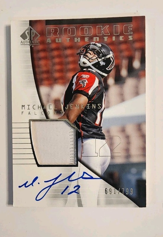 Michael Jenkins 2004 Upper Deck Sp Authentic Autographed Jersey Card  Rookie 