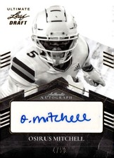 2021 Leaf Ultimate Draft Osirus Mitchell Black & White Portrait Auto Gold #/50