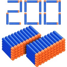 200 Compatible Nerf N-Strike Dart Bullets - Premium Foam Refill Pack 200pcs