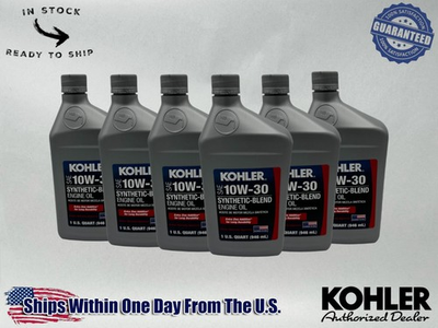 #ad Kohler Genuine OEM SAE 10W 30 Synthetic Blend Engine Oil 25 357 65 S 6PACK $47.63