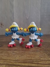 2 Rollerskate Smurfette 20126 Smurfs Figure 1980 Peyo Schleich Smurf Collectible
