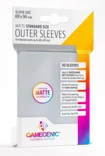 Gamegenic Standard Size Outer Sleeves Clear MATTE 50ct NEW