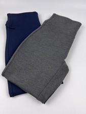 Spanx Lot 2 Leggings Womens Small Petite Gray Blue High Rise Athletic