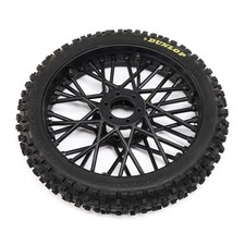 NEW Losi Dunlop MX53 Front Tire Mounted BK Wh...