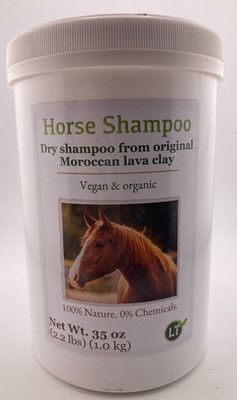 Horses Dry Shampoo - with Original Moroccan Lavalera for Chemical-Free Clay 2.2