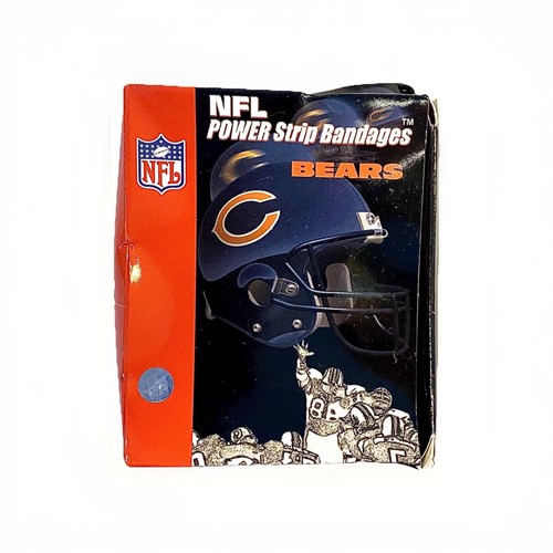 NFL POWER Strip Bandages Chicago Bears Noble Medical Supply 25 Breathabl Plastic