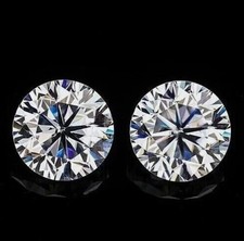 Loose CVD Diamond Pair Lab Grown 2.30 Ct IF Clarity 7 mm Round D Color Certified