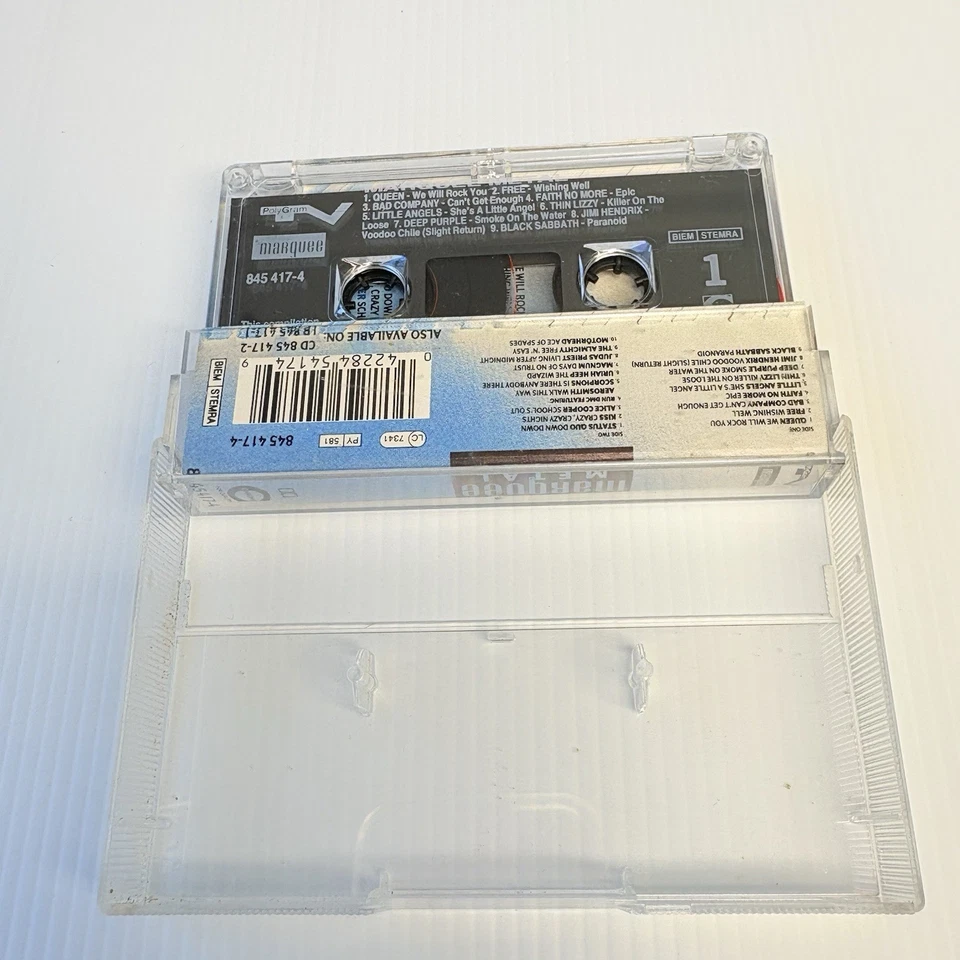 Marquee Metal Cassette Tape Jimi Hendricks Black Sabbath Alice Cooper Hard Rock - Image 4 of 4