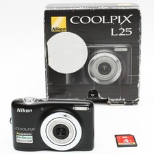 Nikon Coolpix L25 10.1MP Digital Camera 5x Optical Zoom With 4GB SD Card Tested