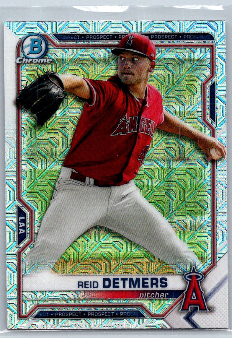 Reid Detmers 2021 Bowman Chrome Prospects Mojo Refractor #BCP-155 Los Angeles