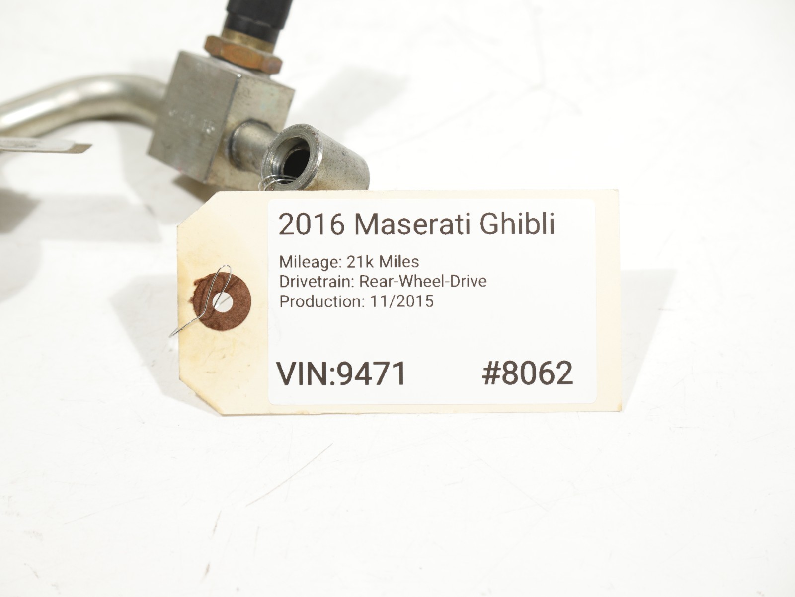 14-20 Maserati Ghibli Power Steering Pump Oil Fluid Hose Line Pipe 670006577 OEM