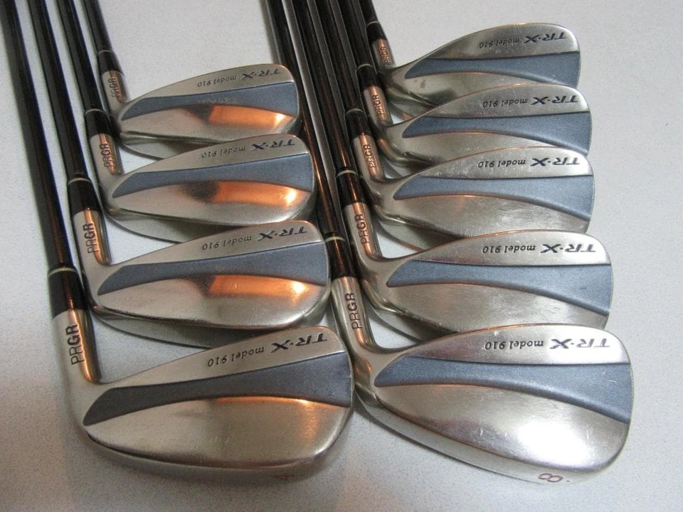 PRGR TR-X model 910 Iron Set 4-9+Pw+Aw+Sw Graphite Shaft Flex-SR 9pcs RH Used - Image 2 of 4