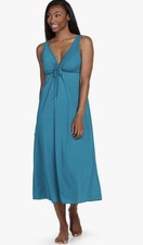 Miss Elaine Vintage Silky Knit Long Sleeveless Nightgown