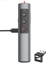 Wireless Presenter Remote Clicker for PowerPoint Keynote Mac PC Laptop USB-C Red