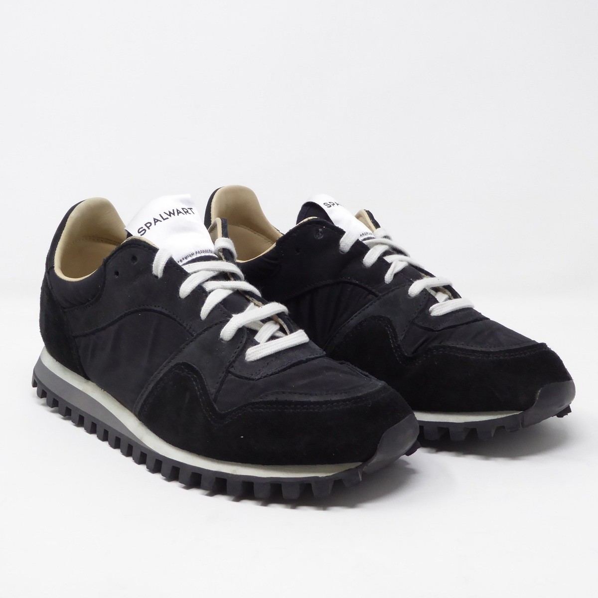 SPALWART Marathon Trail Low Black Suede Nylon Sneakers Womens Size