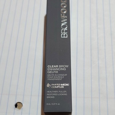 BROWFOOD Clear Eyebrow Gel 8mL PHYTO-MEDIC COMPLEX Dual Sided Brush Fuller Brows