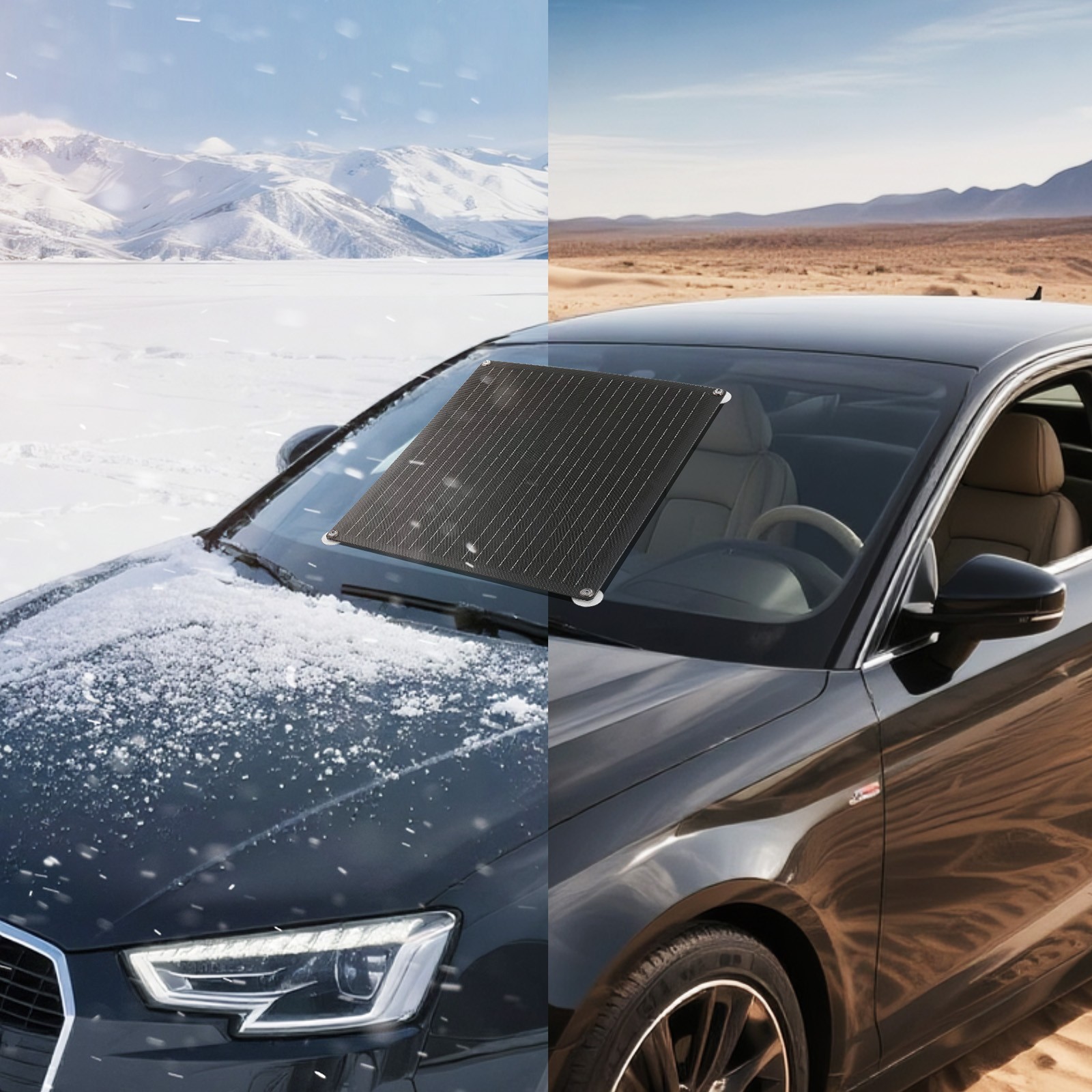 VEVOR Solar Battery Charger Maintainer 30W 12V Solar Panel Trickle Charging Kit